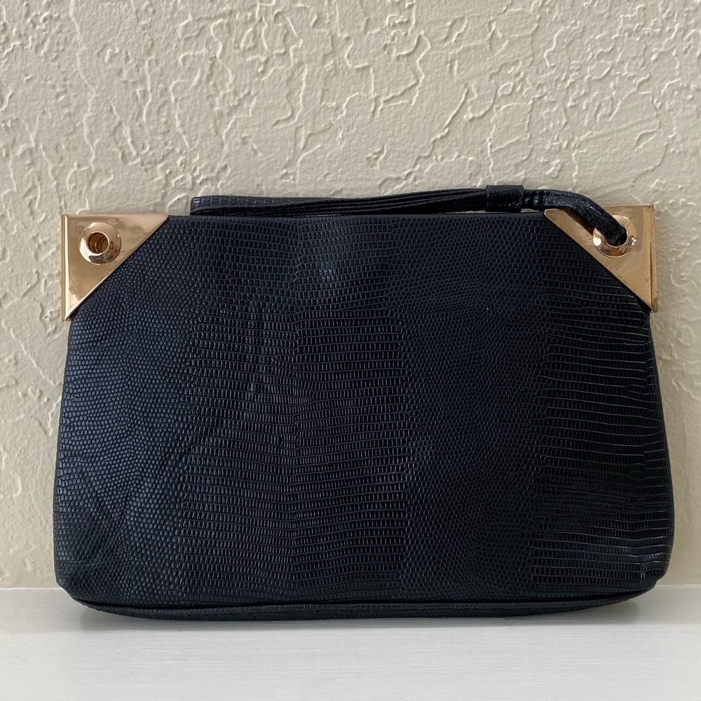 Topshop wristlet/clutch with gold hardware